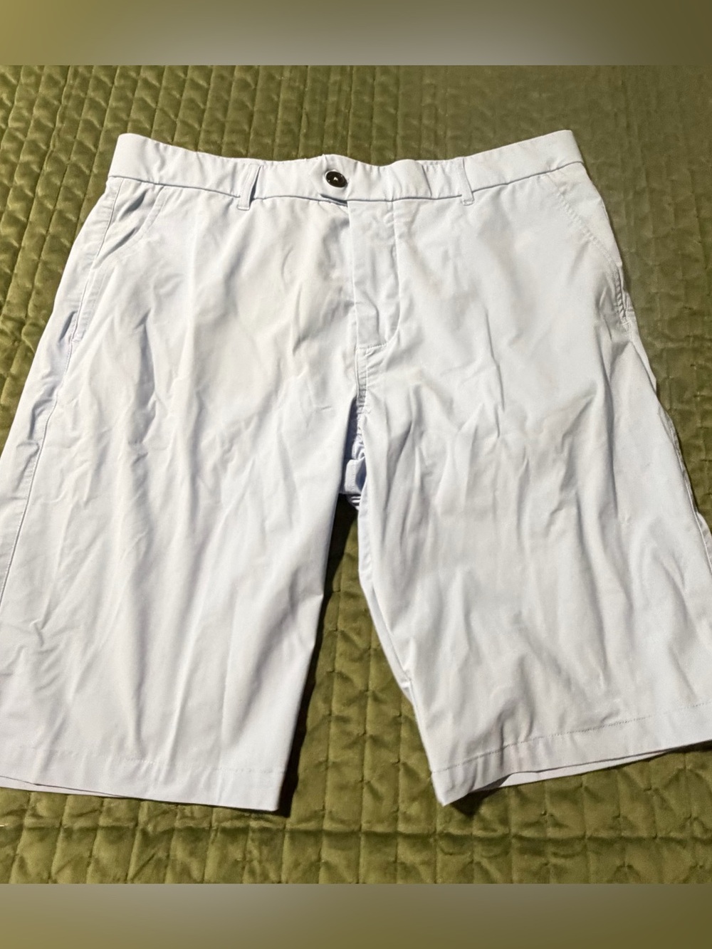 Greyson golf shorts light blue 10 inch inseam size 36